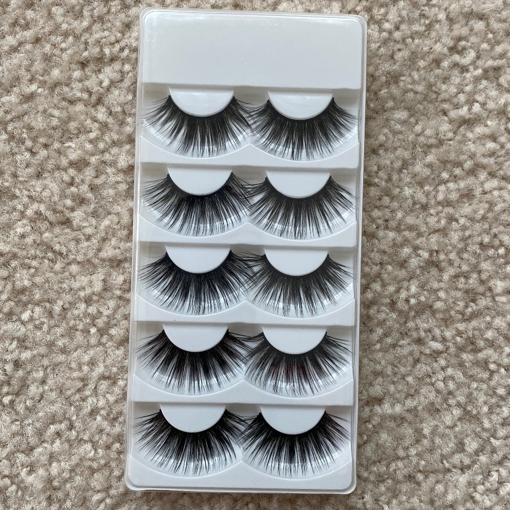 5 PAIRS 3D Dramatic MINK FALSE EYELASHES